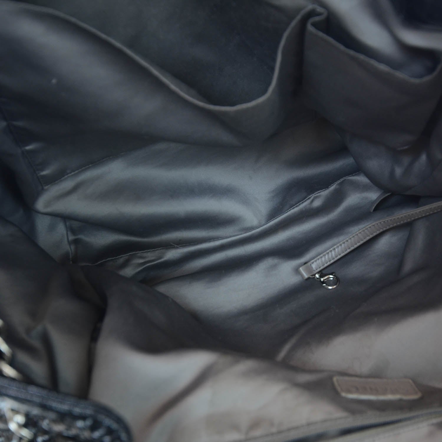 Chanel Vinyl Graphic Edge Tote Black 8 of 9