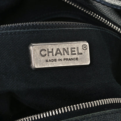 Chanel Caviar Stitched Large Outdoor Hobo Black 6 of 10