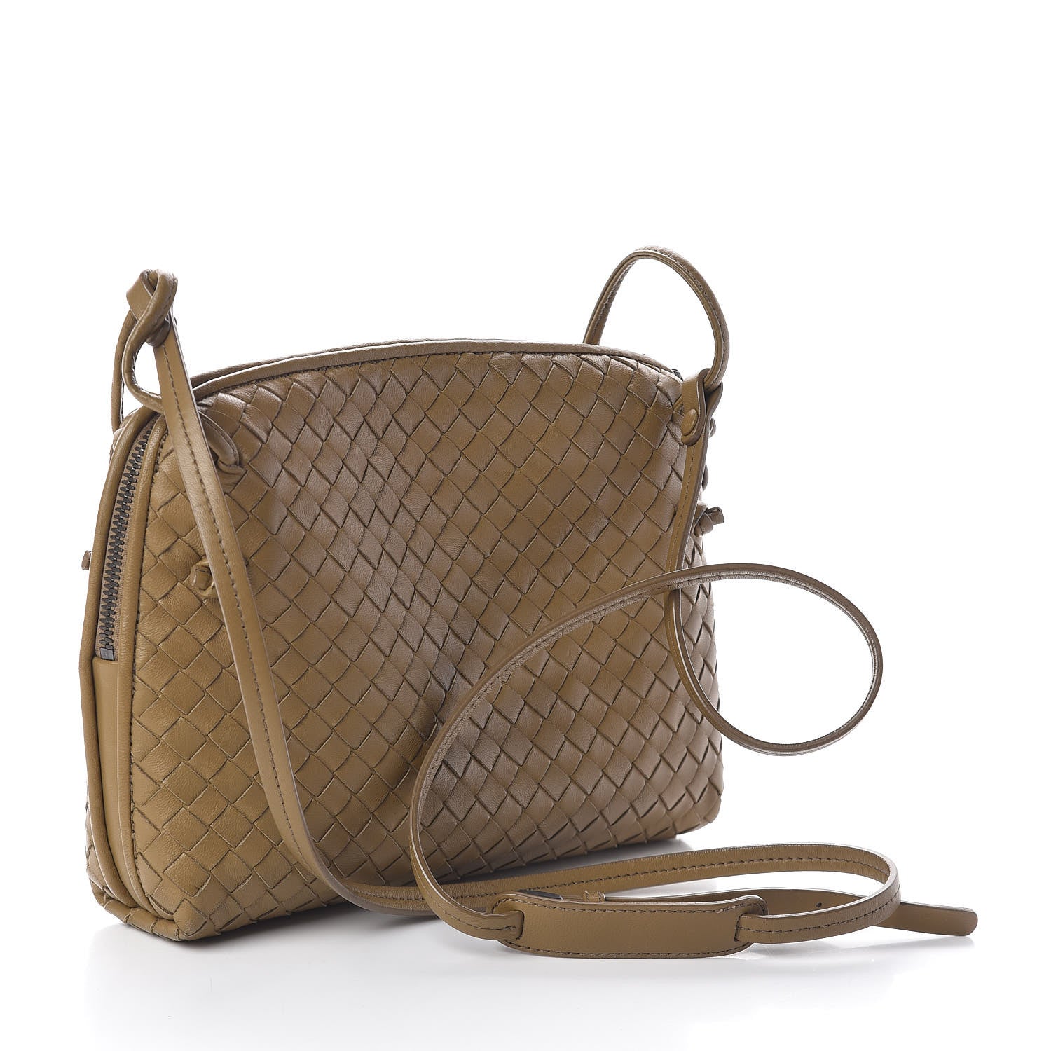 Bottega Veneta Nappa Intrecciato Nodini Crossbody Messenger Bronze 3 of 10