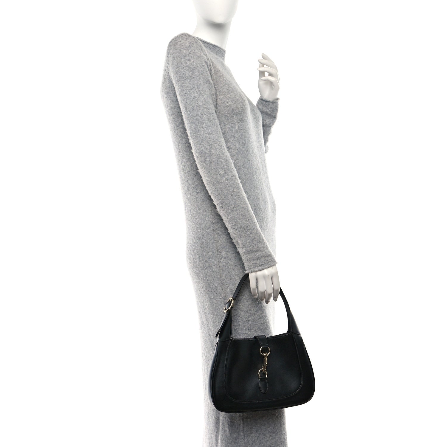 Gucci Calfskin Small Jackie Shoulder Bag Black 2 of 8