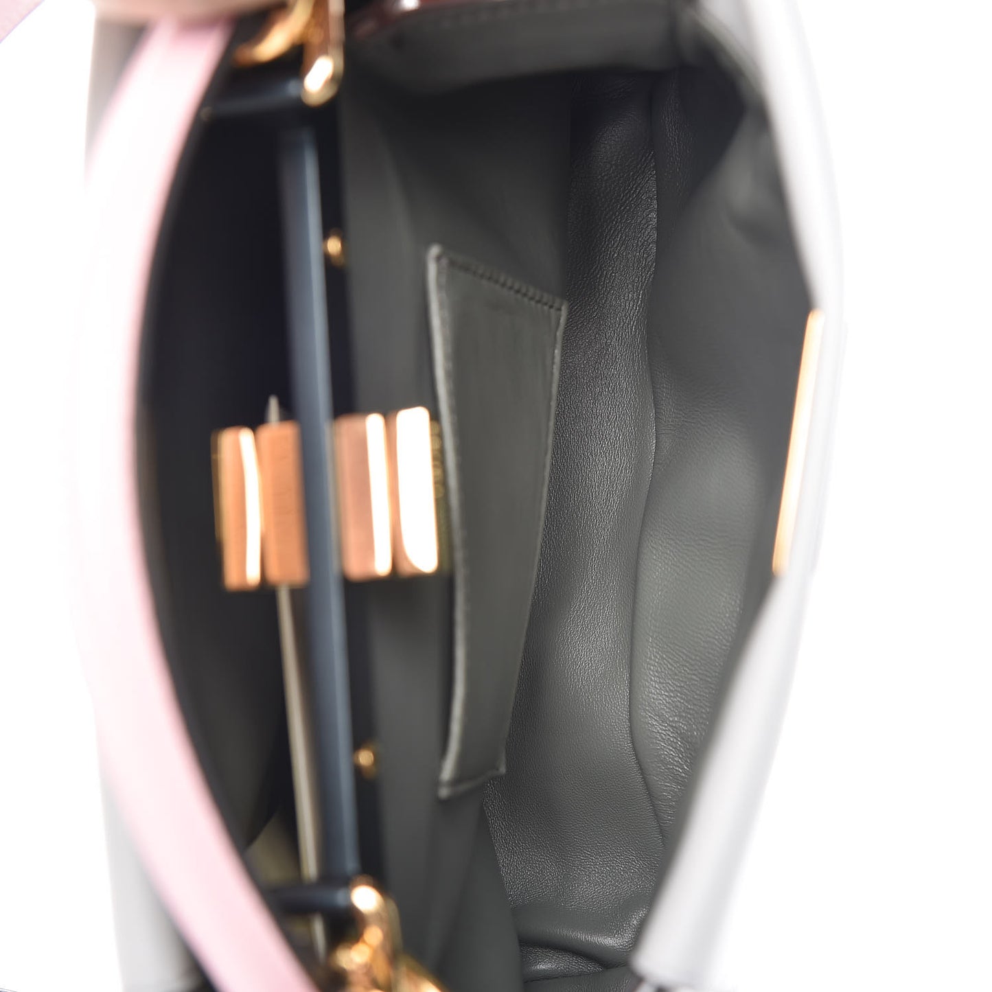 Nappa Colorblock Mini Peekaboo Iconic Satchel Grigio Perla Peonia Alga