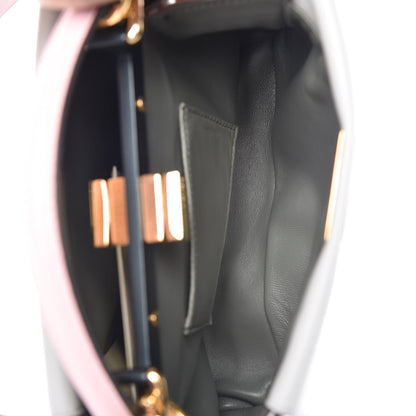 Fendi Nappa Colorblock Mini Peekaboo Iconic Satchel Grigio Perla Peonia Alga 5 of 10