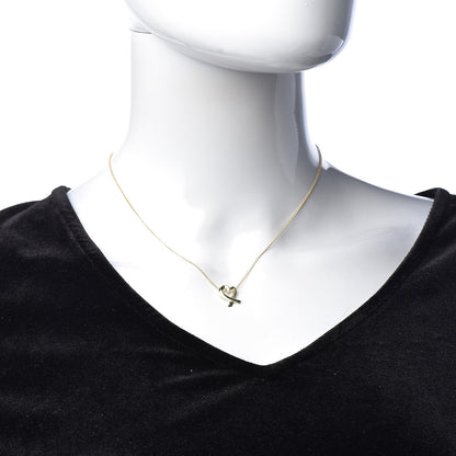 Tiffany 18K Yellow Gold Small Paloma Picasso Loving Heart Pendant Necklace 2 of 7