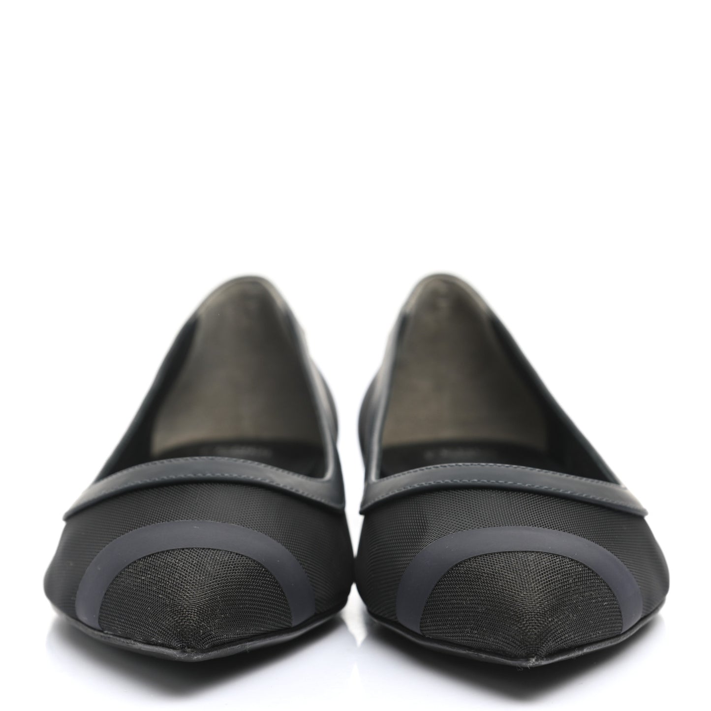 Mesh Skimmer Ballerina Flats 38.5 Navy Black