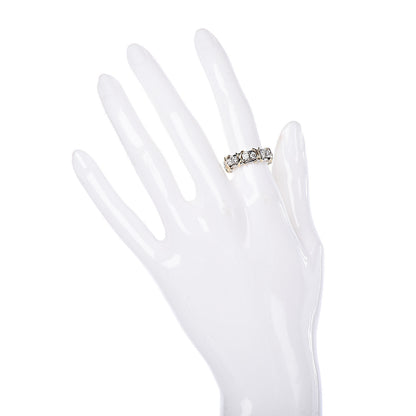 Tiffany 18K Yellow Gold Platinum Diamond Schlumberger Sixteen Stone Ring 50 5.5 2 of 8