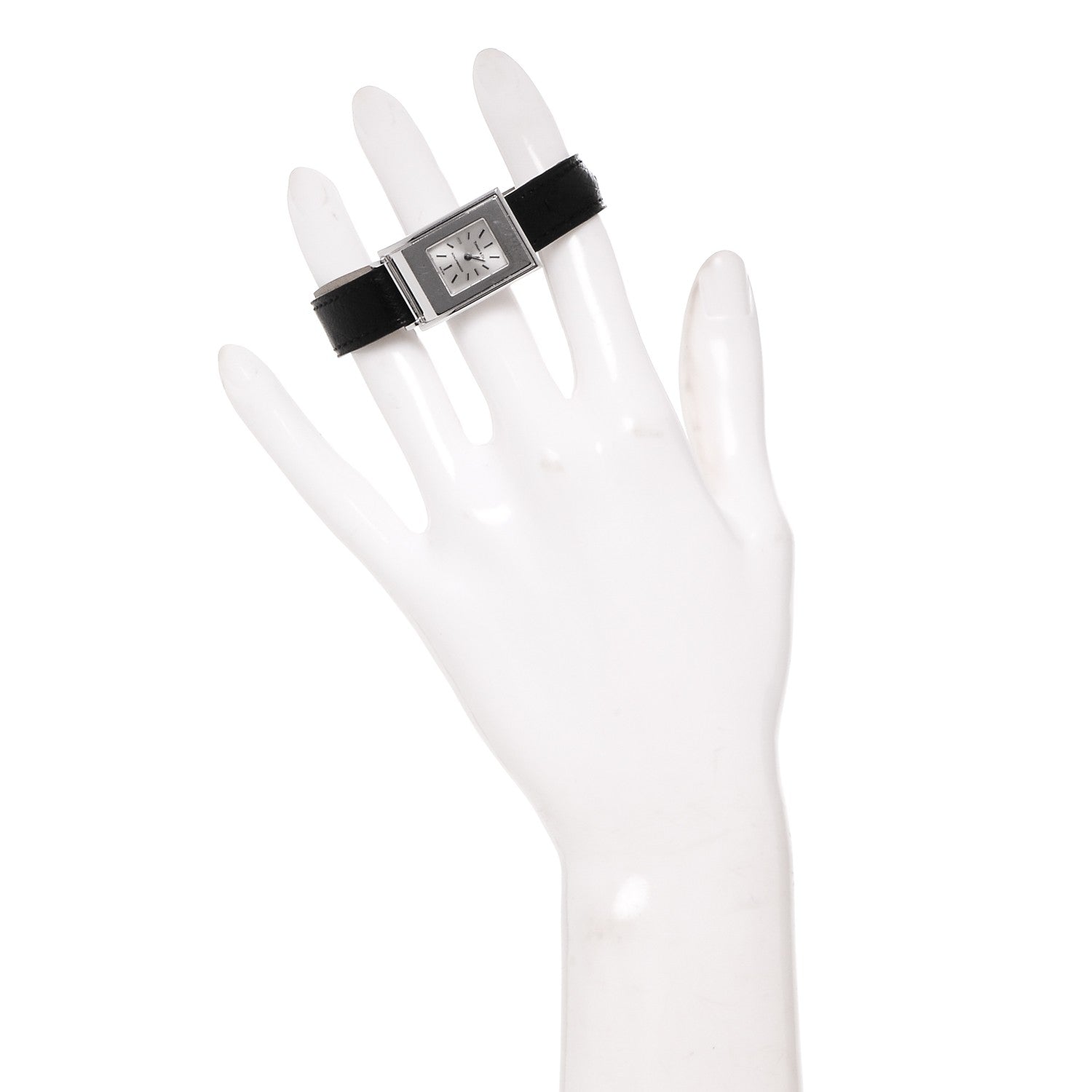 Tiffany 18K White Gold Ostrich 26mm Schlumberger Quartz Watch 2 of 7