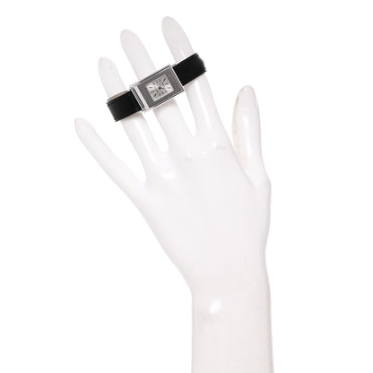 Tiffany 18K White Gold Ostrich 26mm Schlumberger Quartz Watch 2 of 7
