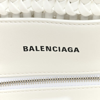 Balenciaga Faux Calfskin Braided Varnished XXS Bistro Basket White 6 of 9
