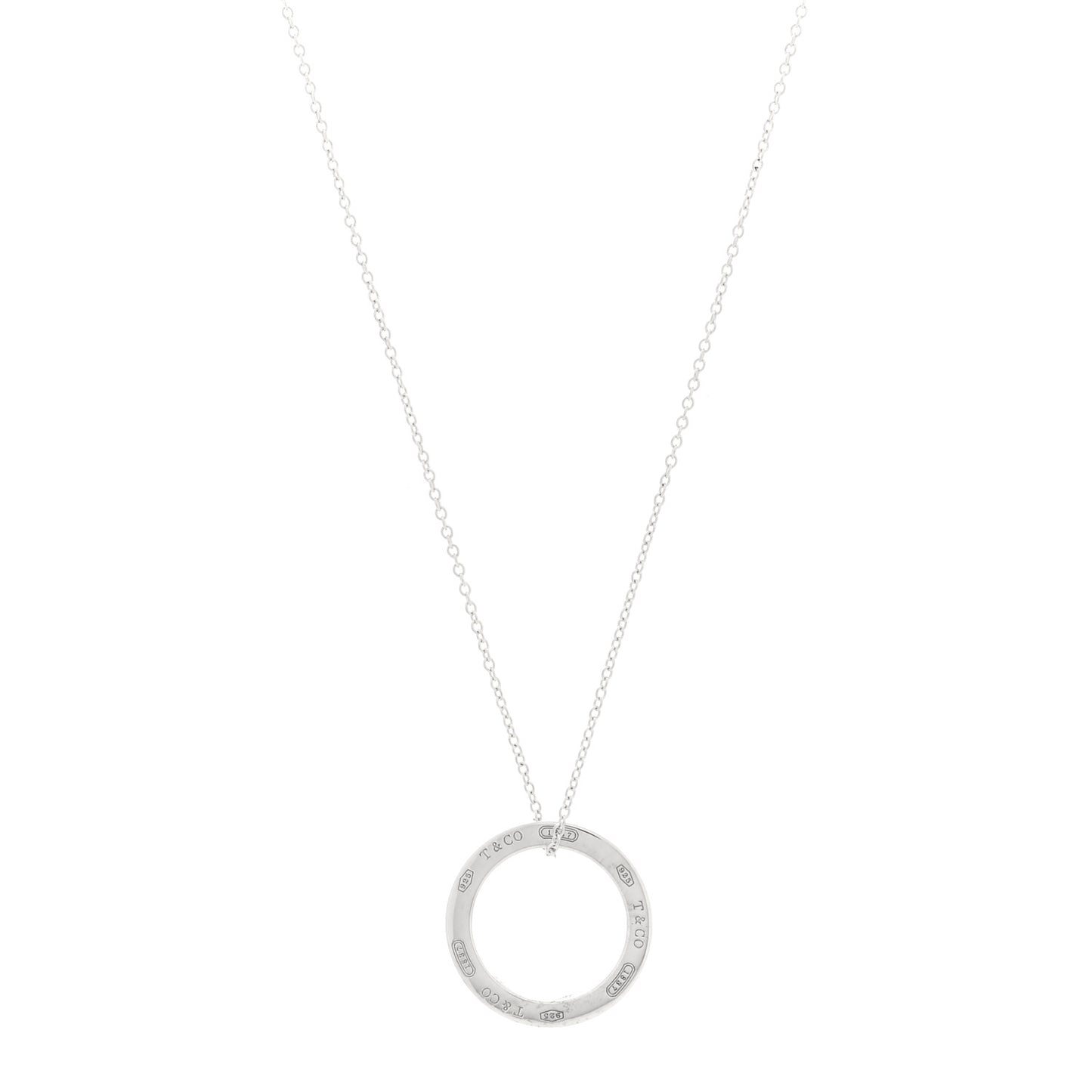 Sterling Silver 1837 Circle Pendant Necklace