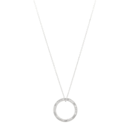 Tiffany Sterling Silver 1837 Circle Pendant Necklace 1 of 4