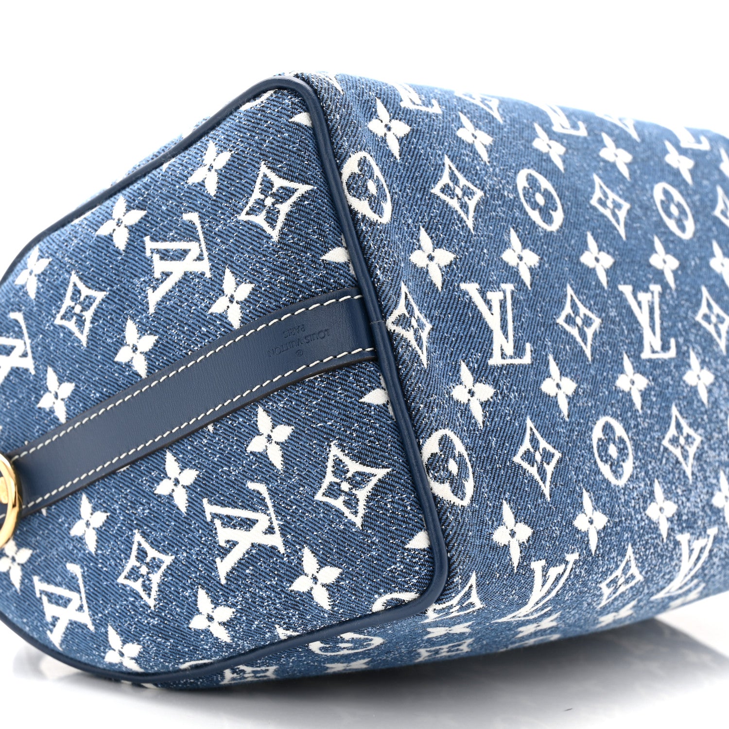 Louis Vuitton Monogram Jacquard Denim Speedy Bandouliere 25 Bleu 8 of 9