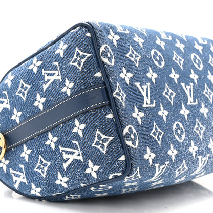 Louis Vuitton Monogram Jacquard Denim Speedy Bandouliere 25 Bleu 8 of 9