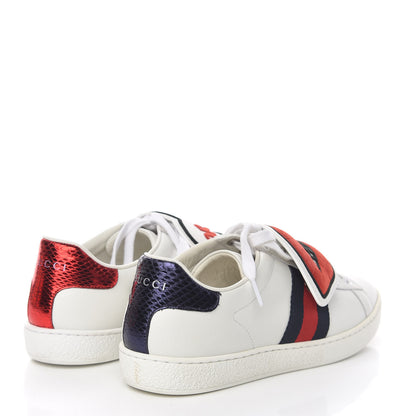 Gucci Calfskin Ayers Blind For Love Embroidered Womens Ace Sneakers 36.5 White 4 of 12