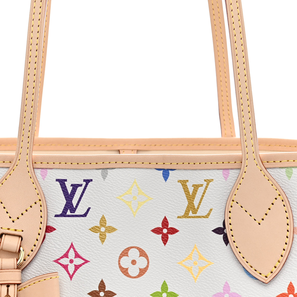 LV x TM Monogram Multicolor Neverwoof MM White