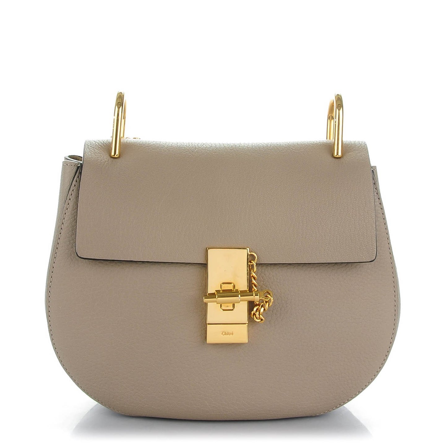 Grained Lambskin Drew Shoulder Bag Motty Grey