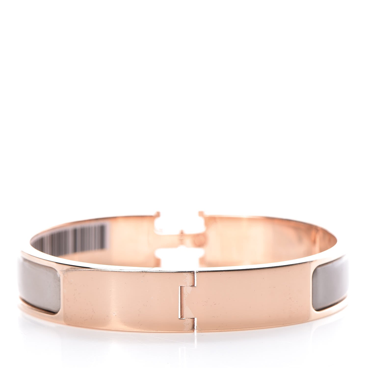 Hermes Enamel Narrow Clic Clac H Bracelet GM Marron Glace 3 of 5