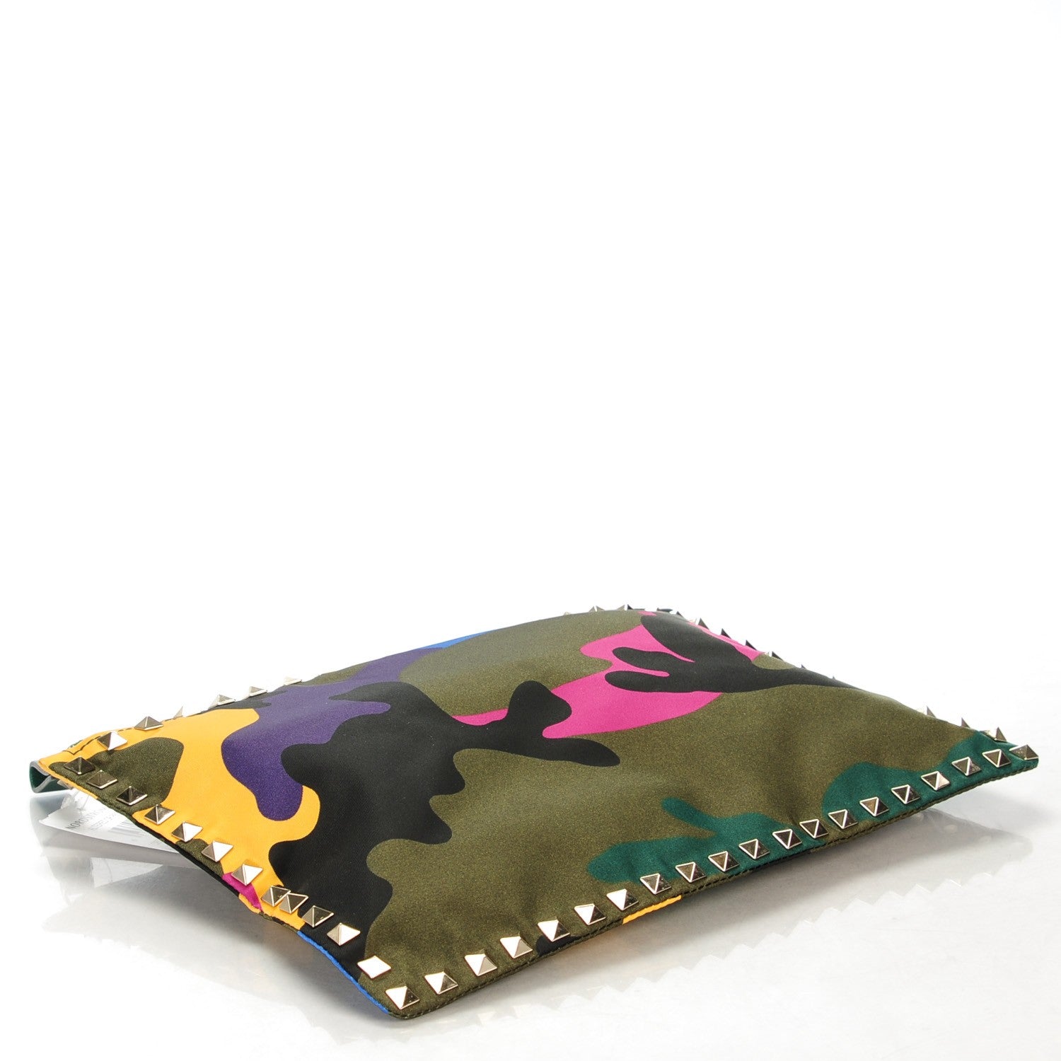 Valentino Garavani Nylon Camouflage Print Rockstud Zip Pouch Multicolor 4 of 7