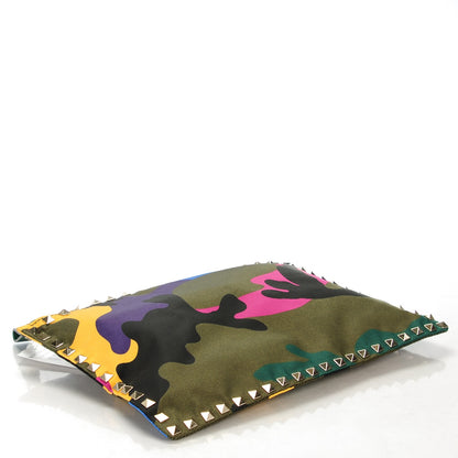 Valentino Garavani Nylon Camouflage Print Rockstud Zip Pouch Multicolor 4 of 7