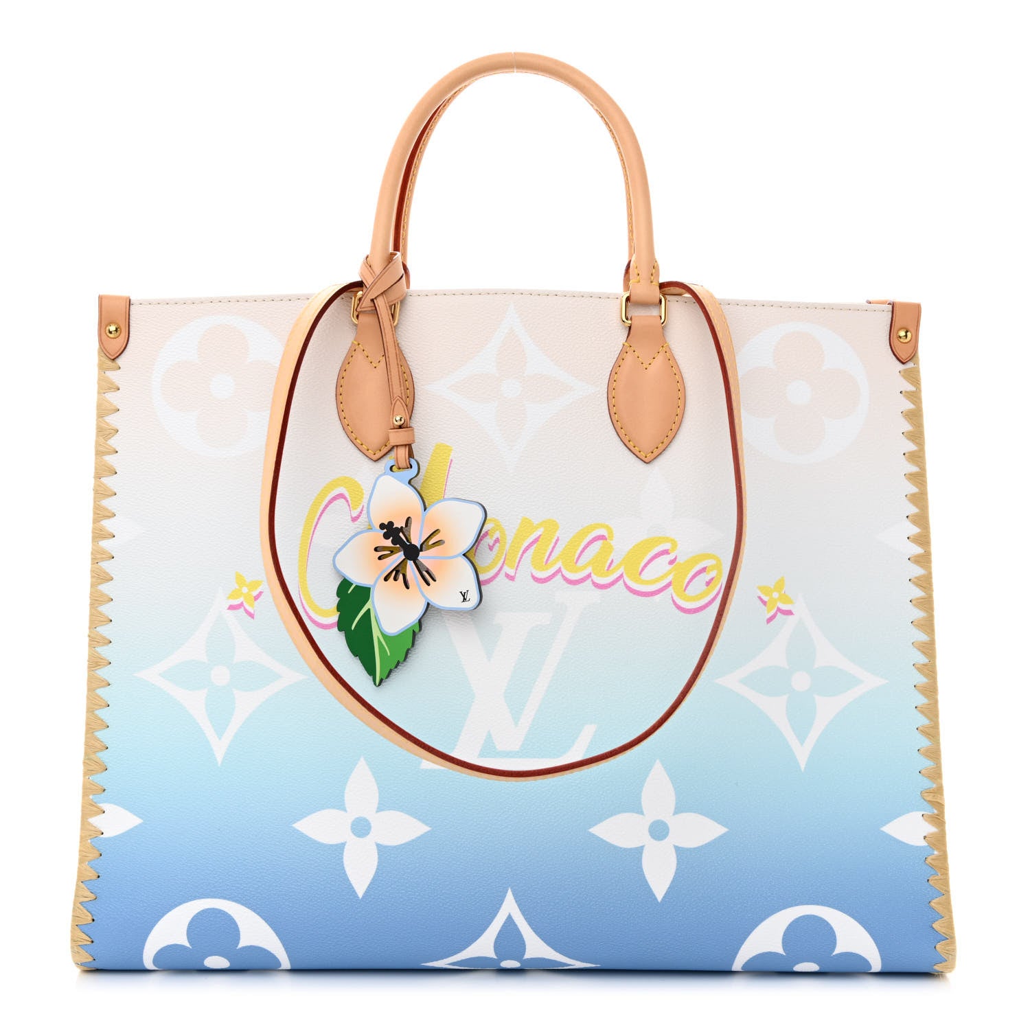 Louis Vuitton Monogram Giant Raffia Monaco By The Pool Onthego GM Blue 1 of 9