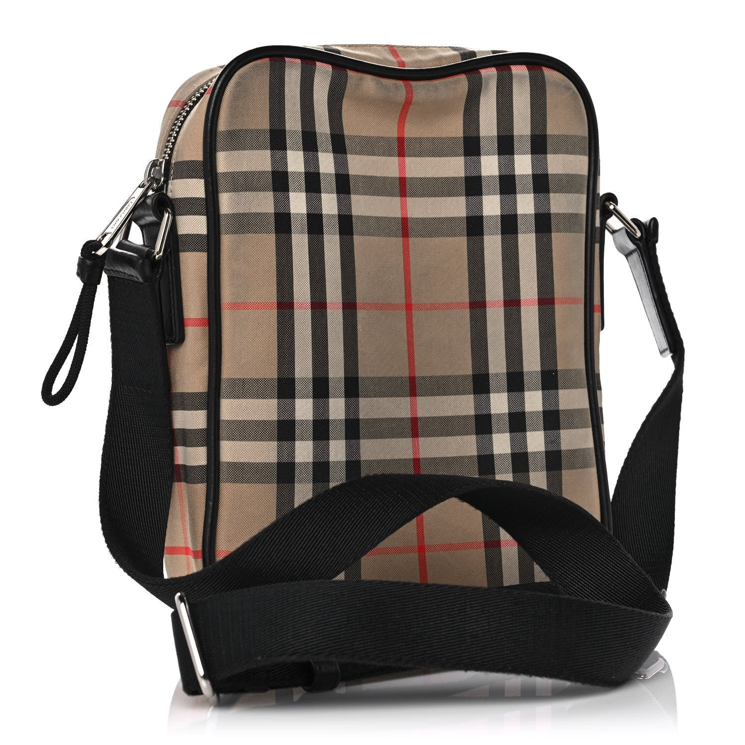 Burberry Canvas Calfskin Vintage Check Freddie Crossbody Bag Archive Beige 2 of 19