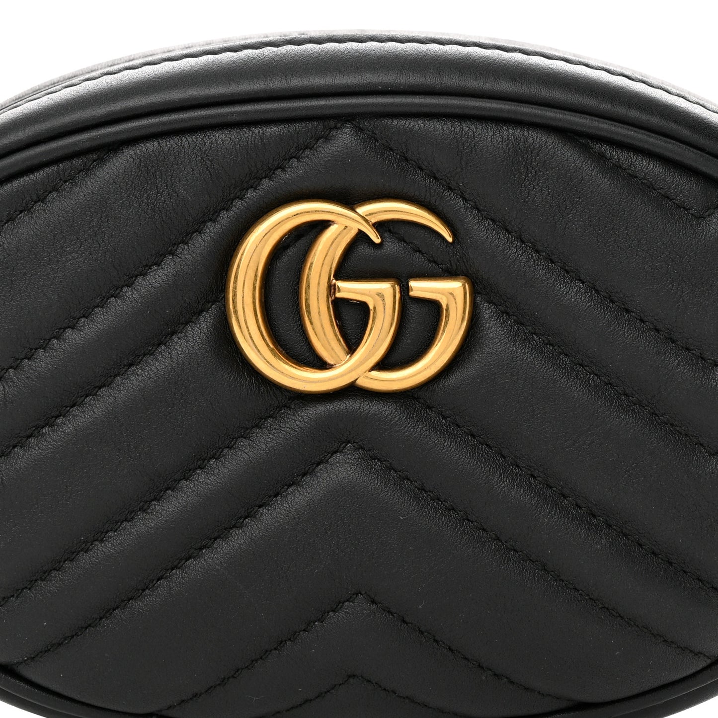 Calfskin Matelasse GG Marmont Belt Bag 85 34 Black