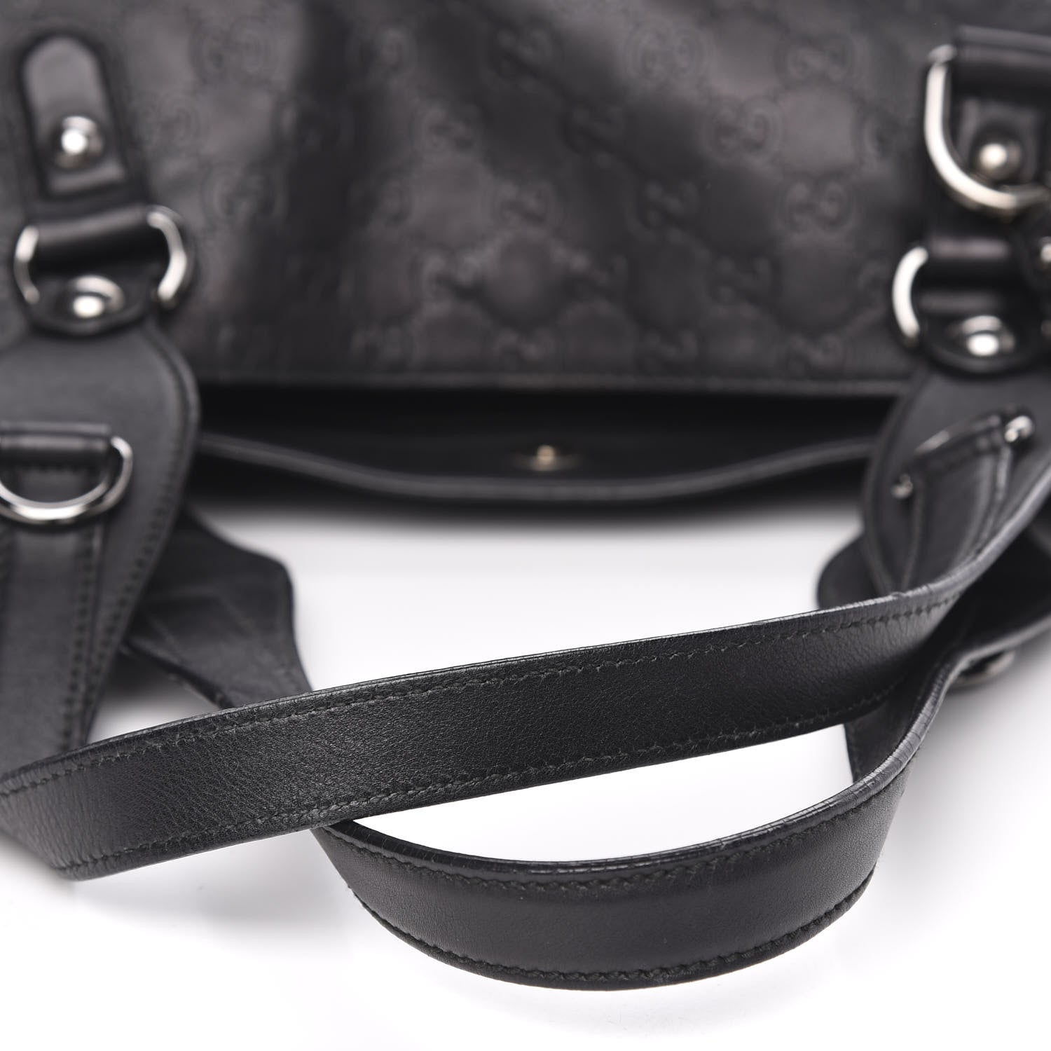 Gucci Guccissima Medium Icon Bit Tote Black 10 of 11