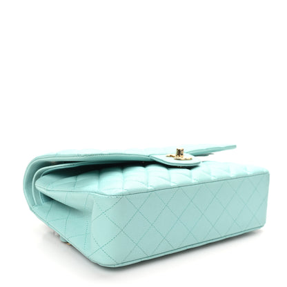 Chanel Caviar Quilted Medium Double Flap Light Blue 4 of 10