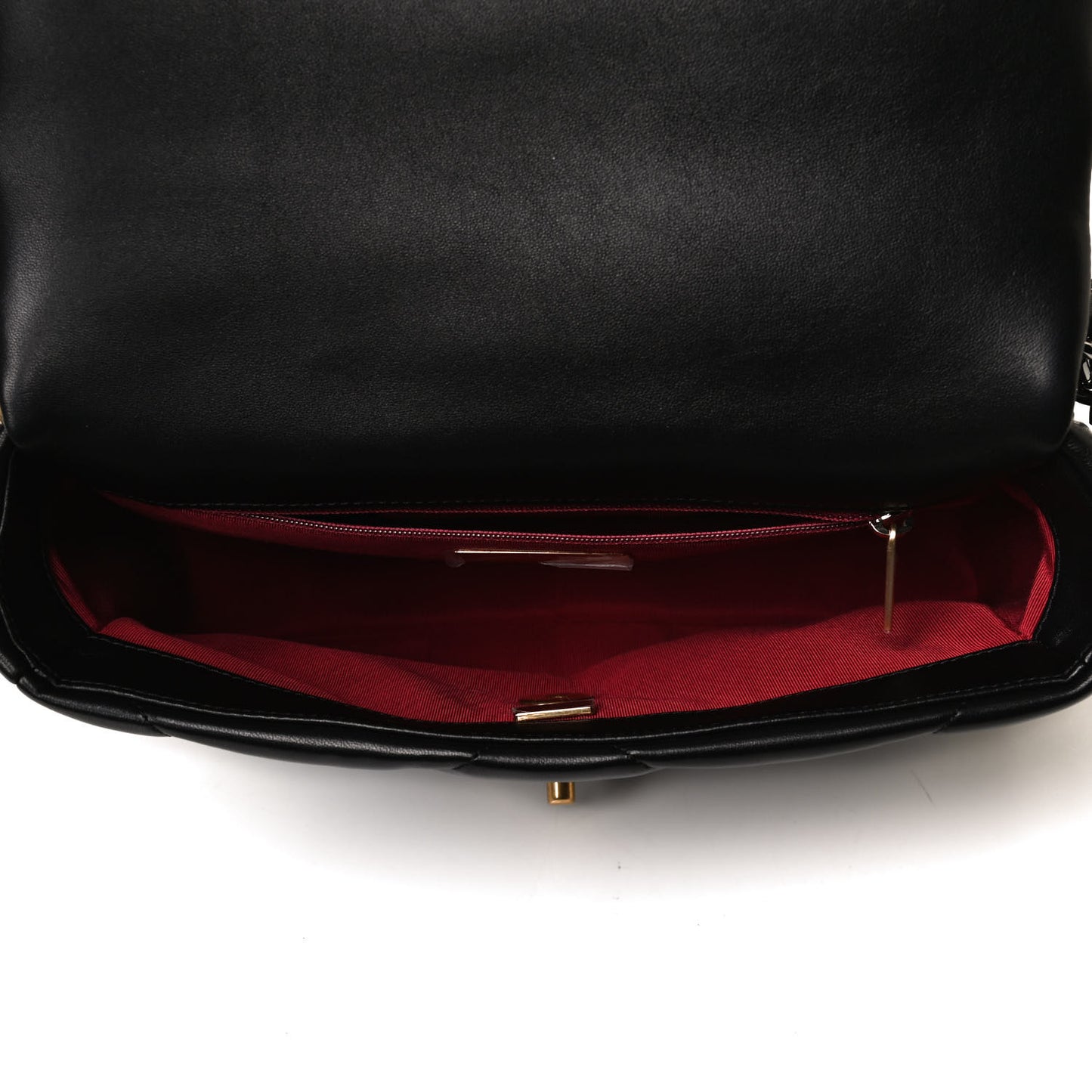 Lambskin Quilted Medium Chanel 19 Flap Black