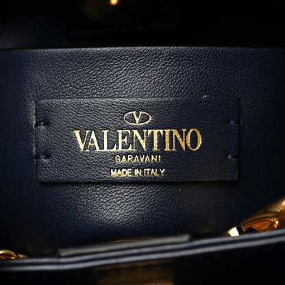 Valentino Garavani Nappa Small Roman Stud The Handle Bag Black 6 of 8
