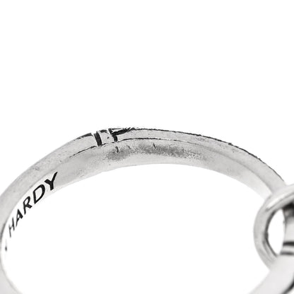 John Hardy Sterling Silver Enamel Bamboo Triple Ring 54 6.75 Black 8 of 8