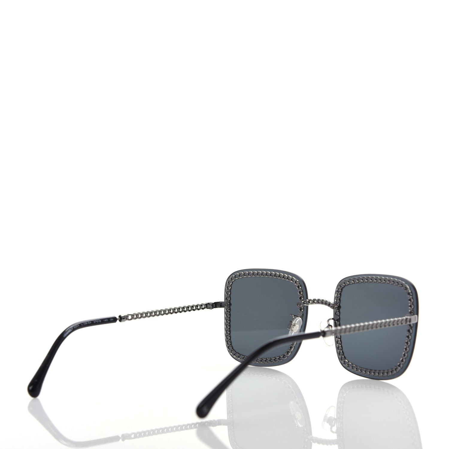 Chanel Square Removable Chain Pearl Sunglasses 4244 Black 4 of 7