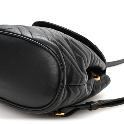 Gucci Calfskin Matelasse GG Marmont Flap Backpack Black 10 of 10