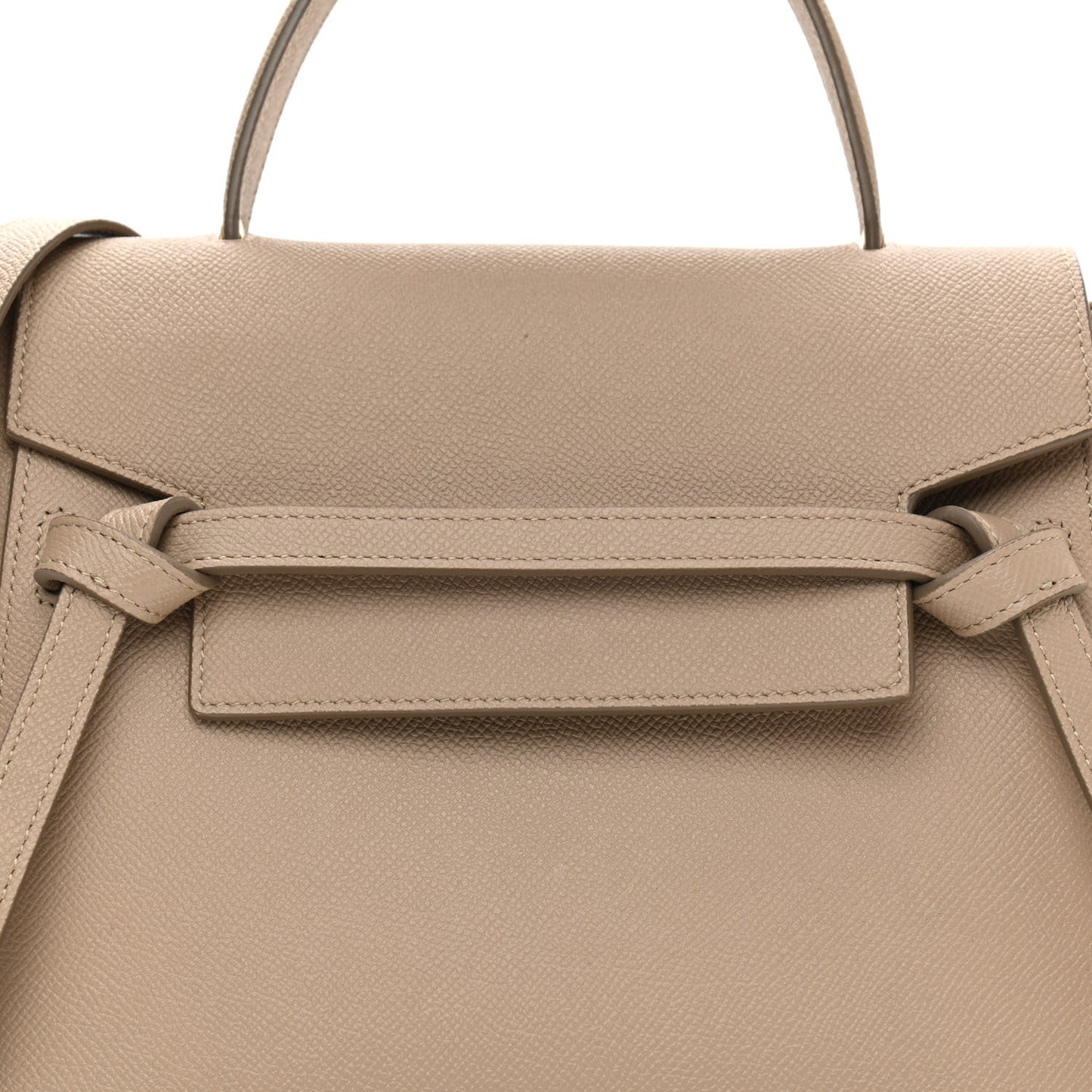 Grained Calfskin Micro Belt Bag Light Taupe