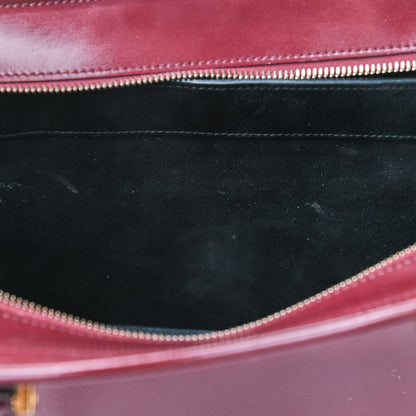 Saint Laurent Shiny Calfskin Large Uptown Tote Burgundy 12 of 14