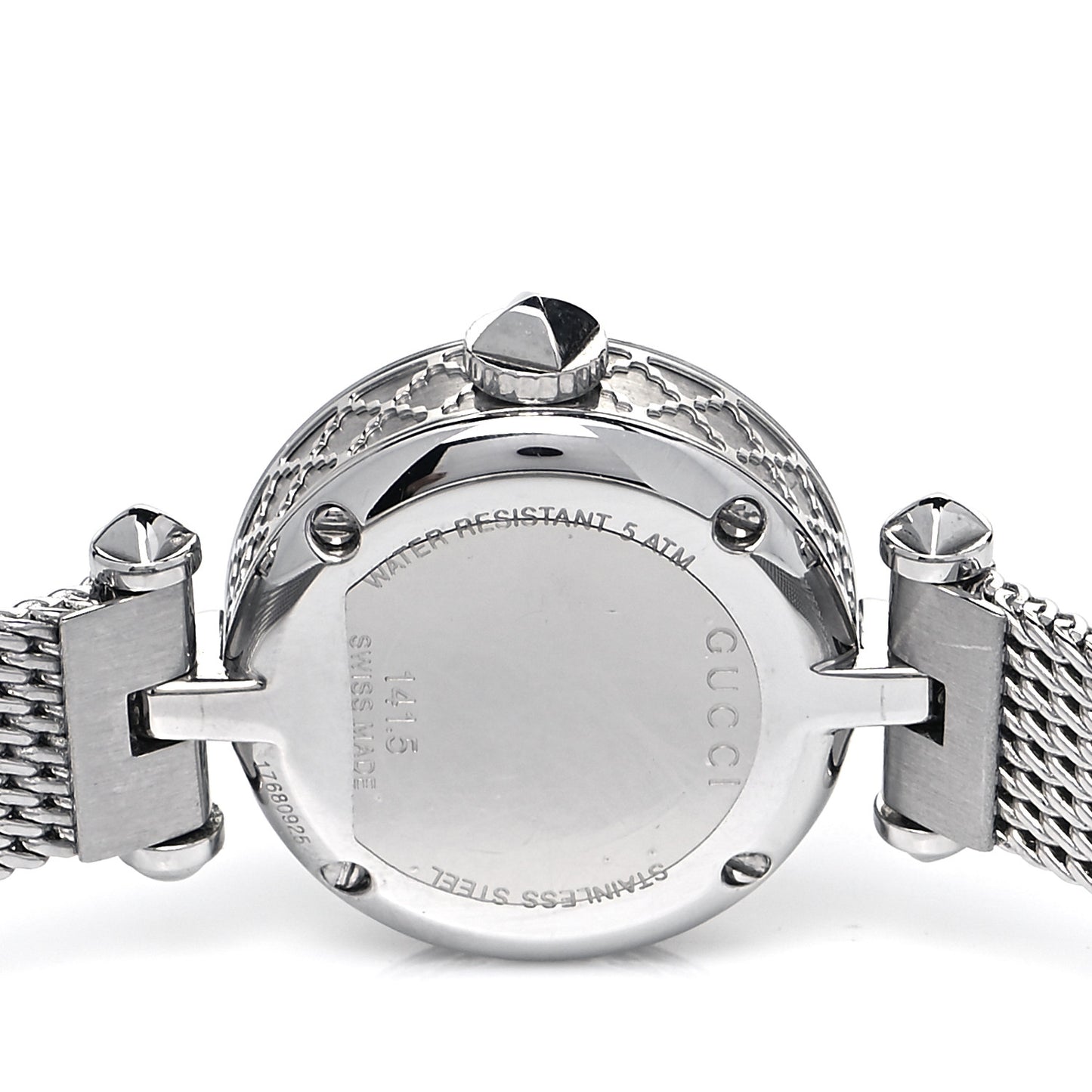 Stainless Steel Diamond Mother of Pearl 22mm Diamantissima Mesh Quartz Watch
