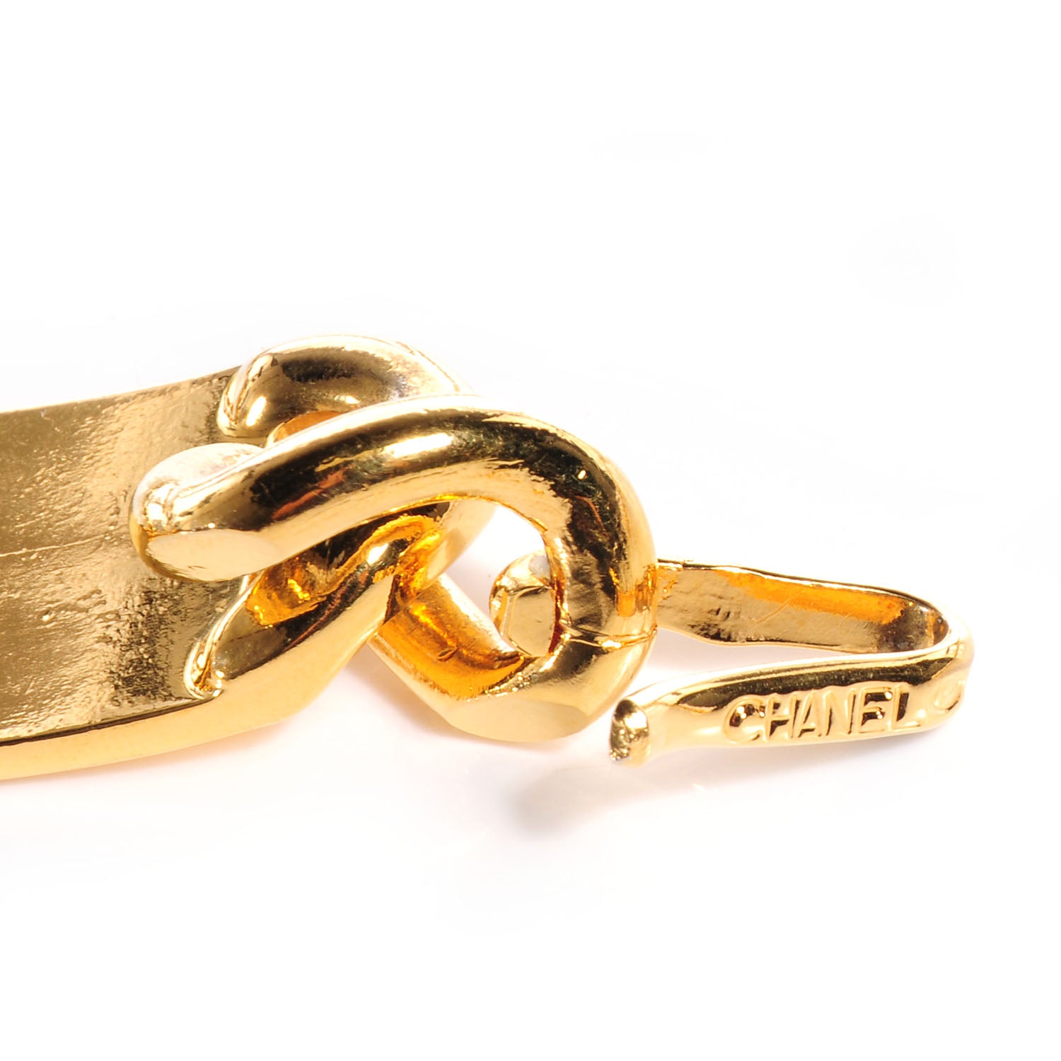 Chanel Leather Gold Chain Link 31 Rue Cambon Medallion Belt Black 5 of 6