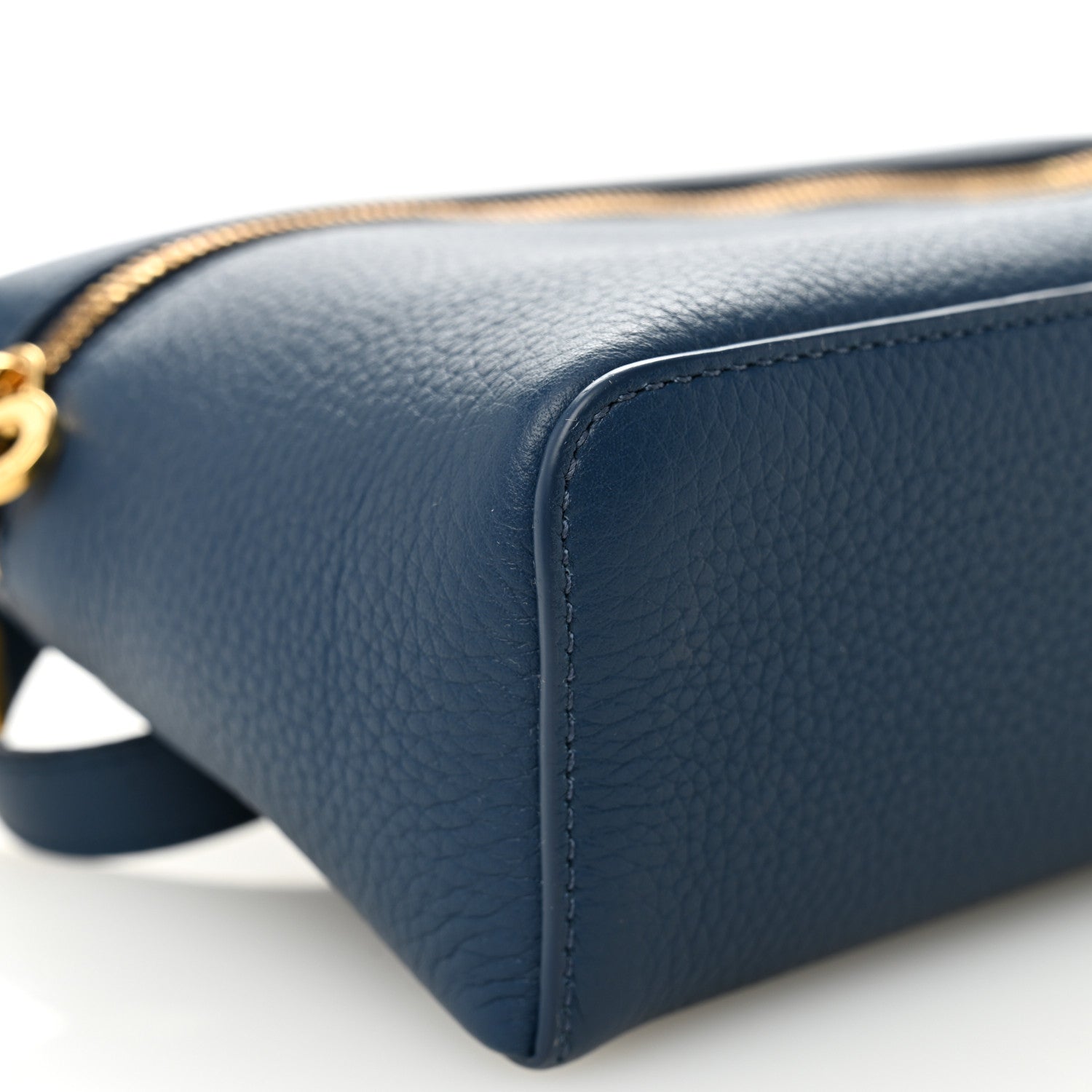 Loro Piana Grained Calfskin L19 Extra Pocket Pouch Navy Blue