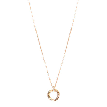 Cartier 18K Pink White Yellow Gold Diamond Trinity Pendant Necklace 1 of 4