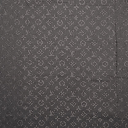 Louis Vuitton Silk Wool Monogram Shawl Charcoal Grey 1 of 4