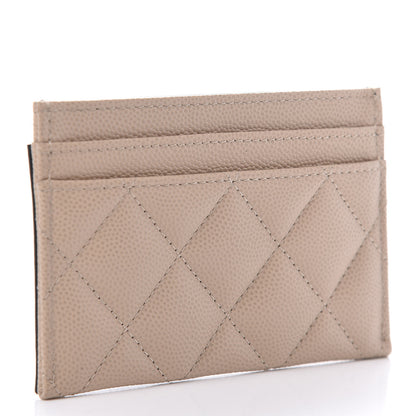 Chanel Caviar Quilted Filigree Card Holder Beige Black 3 of 10