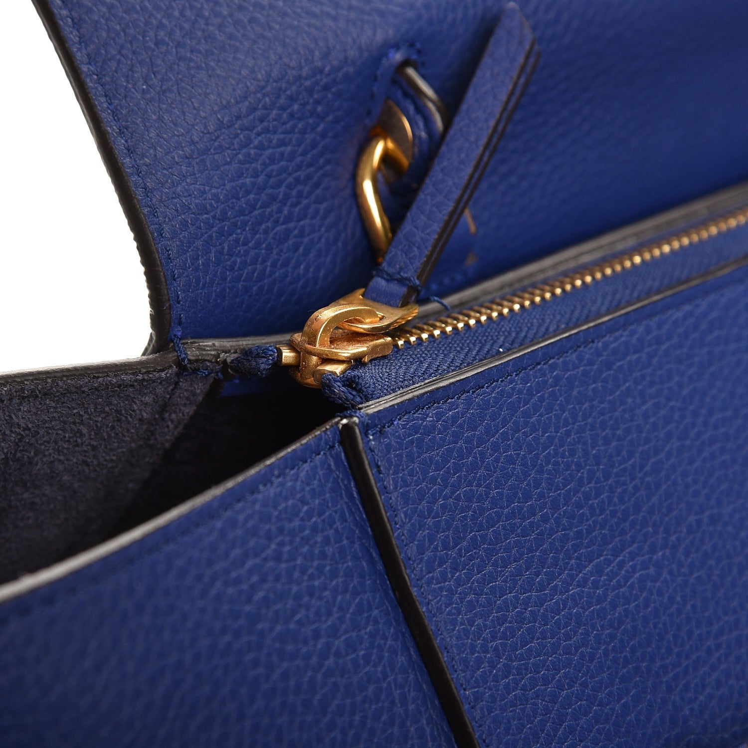 Celine Drummed Calfskin Small Belt Bag Indigo 8 of 9