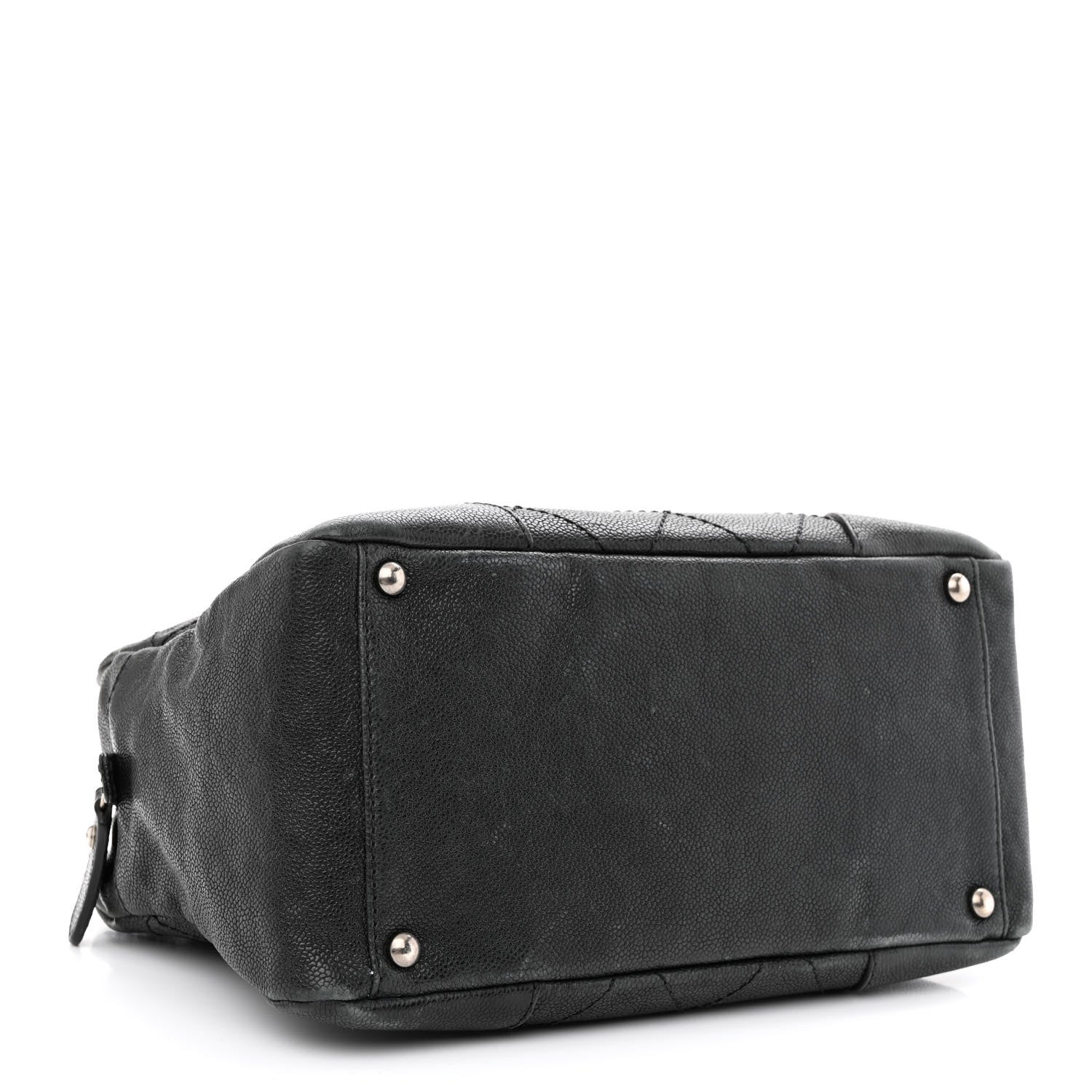 Chanel Distressed Caviar Outdoor Ligne Tote Black 4 of 11