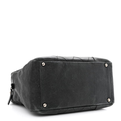 Chanel Distressed Caviar Outdoor Ligne Tote Black 4 of 11