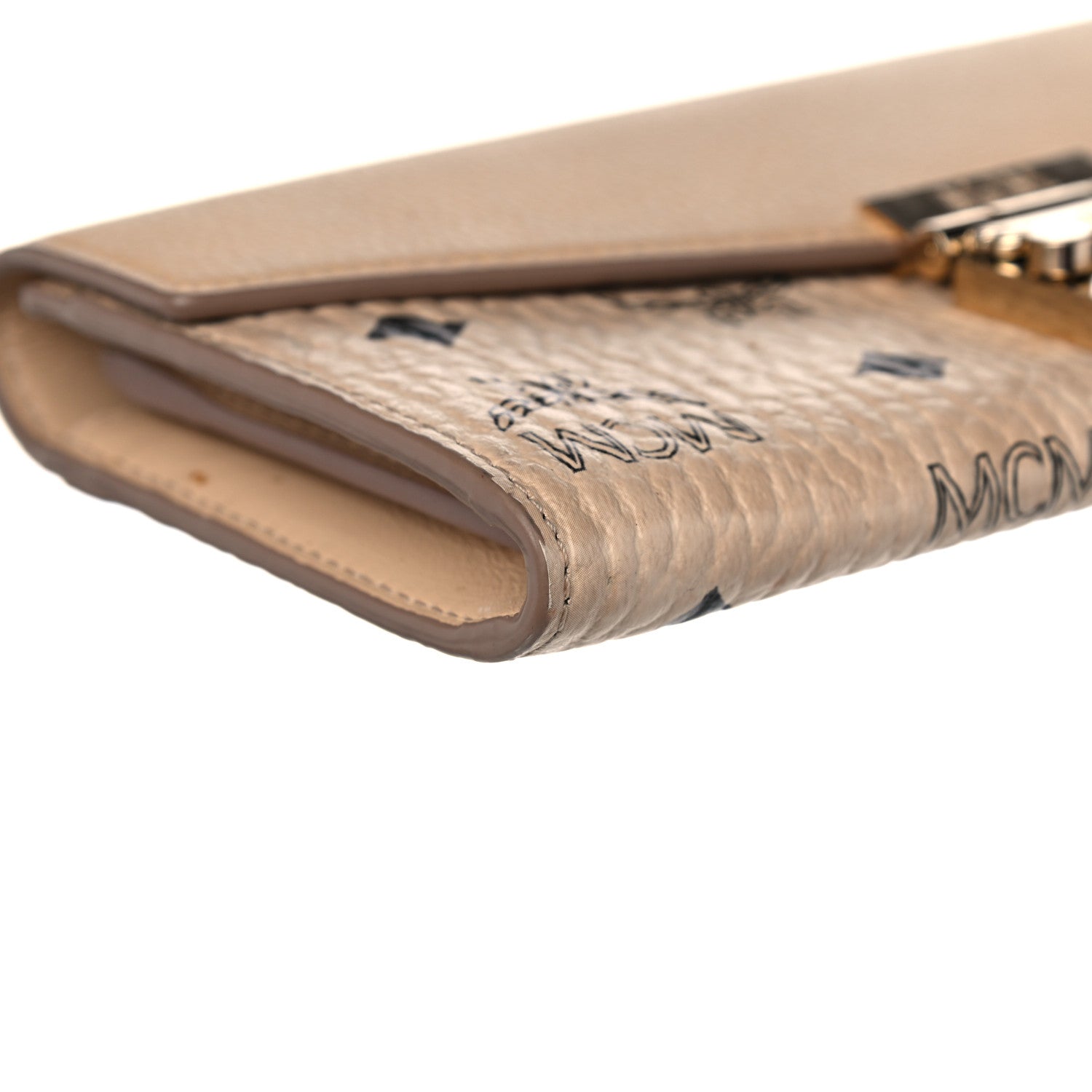 MCM Visetos Large Patricia Wallet On Chain Beige 7 of 18