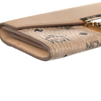 MCM Visetos Large Patricia Wallet On Chain Beige 7 of 18