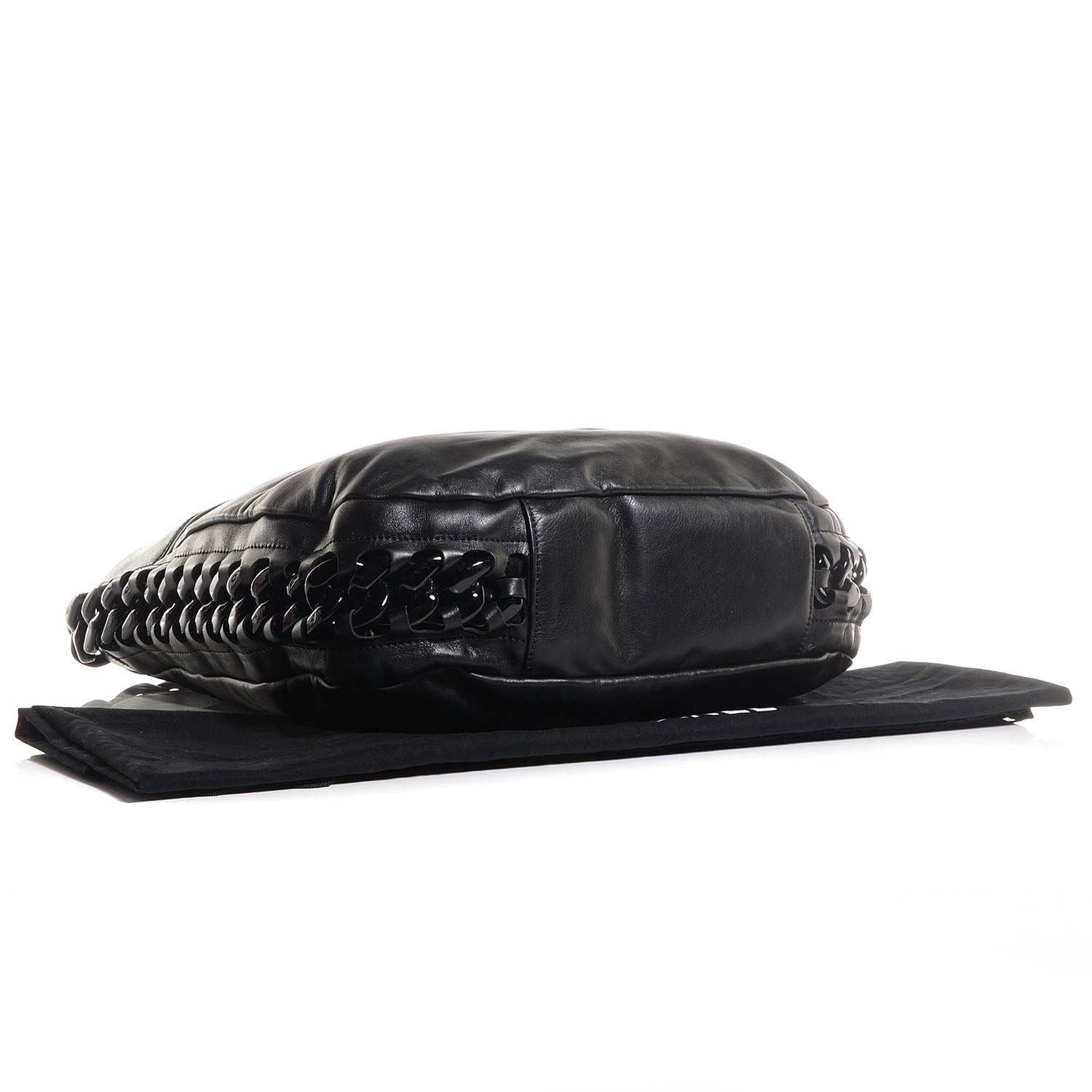 Chanel Calfskin Modern Chain Rhodoid Hobo Black 4 of 7