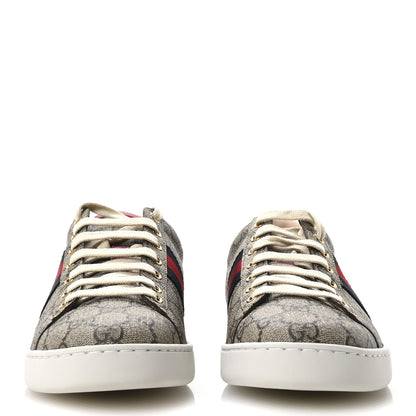 Gucci GG Supreme Monogram Womens Ace Low-Top Sneaker 41 Beige 3 of 9