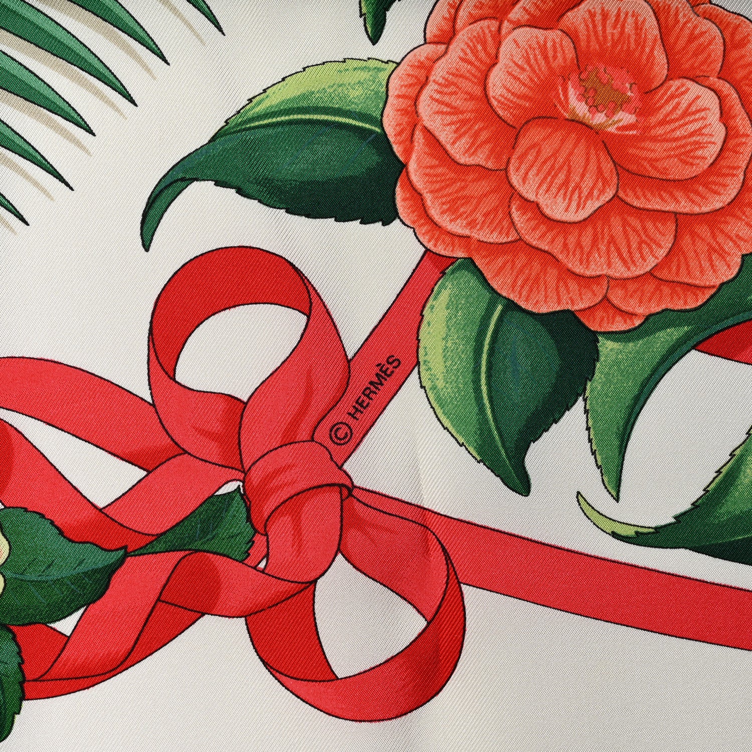 Hermes Silk Fleurs De L'Opera Scarf 90 4 of 6
