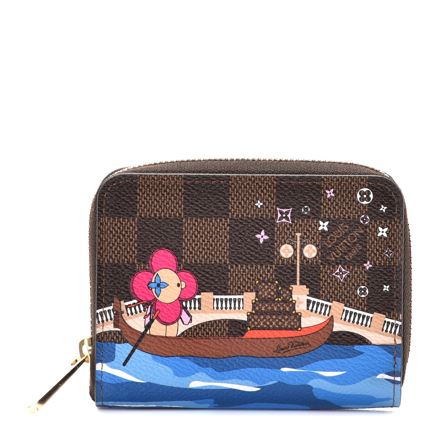 Damier Ebene 2019 Christmas Animation Zippy Coin Purse Blue