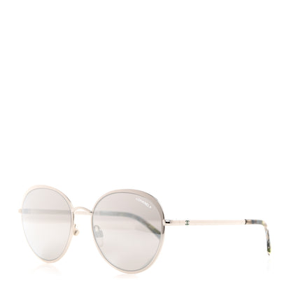 Chanel Round Spring Sunglasses 4206 Black Silver 1 of 8